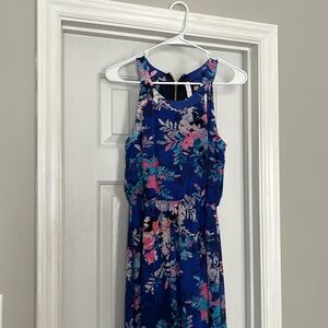 Blue Floral Maxi Dress